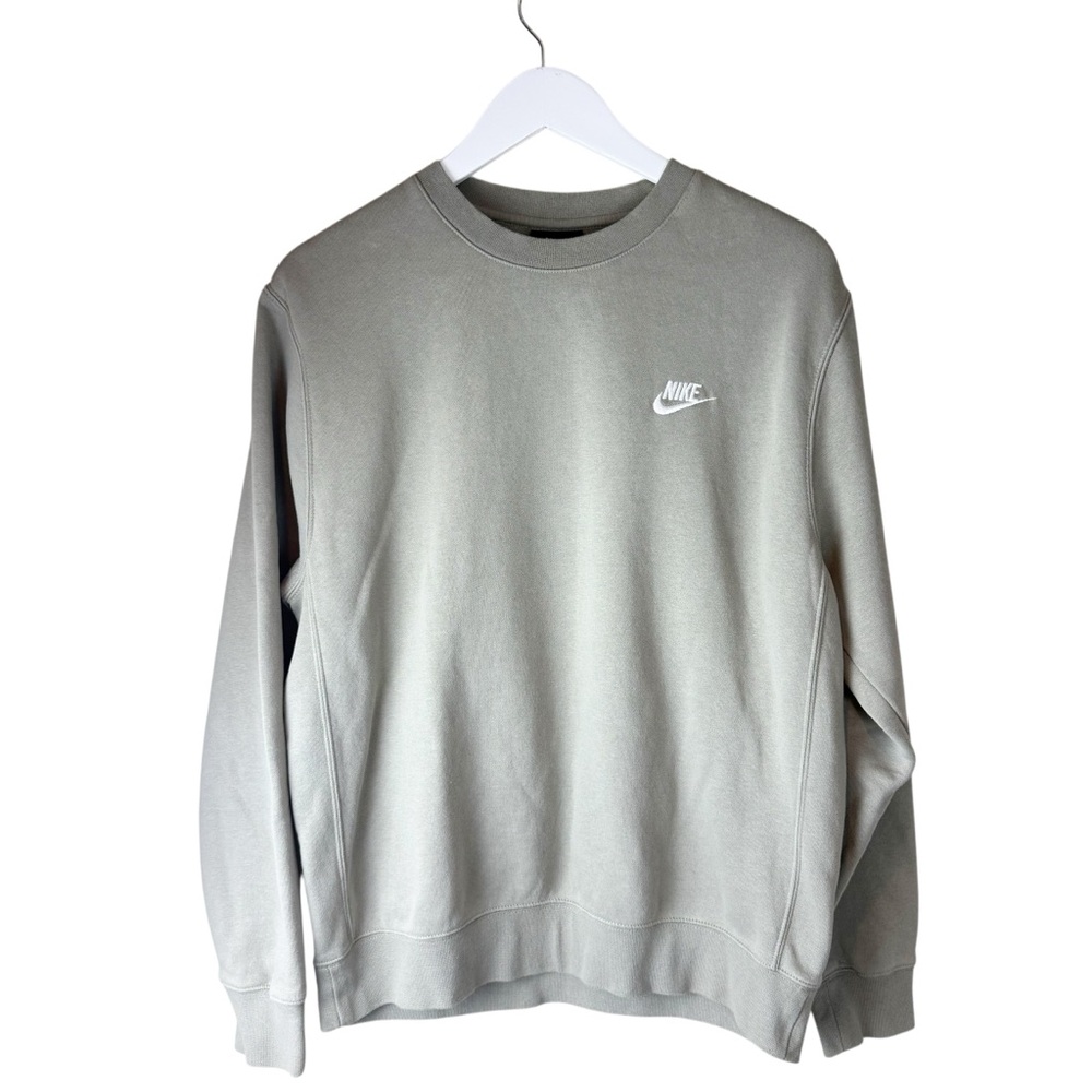 Nike Green Gray Crewneck Sweater Essential Comfort Sz M